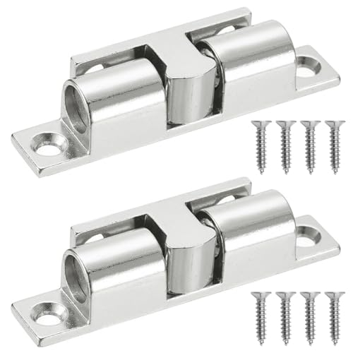 2Pcs Cabinet Door Catch, Solid Stainless Steel Adjustable Ball Tension Roller Catch Cabinet Door Double Ball Tension Catch with Screws for Ship Yacht RV (34MM) - size: 34MM