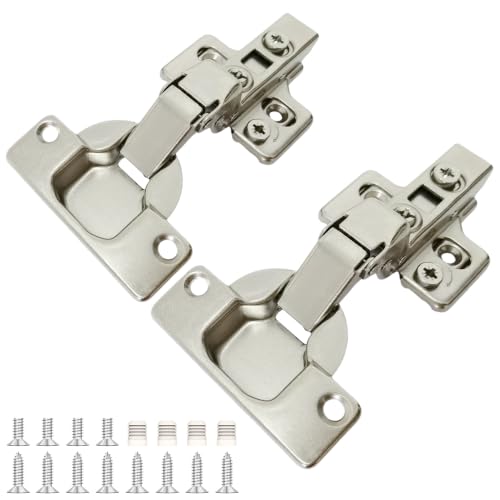 2-Pack Frameless Soft Close 40mm Cup Inset Cabinet Hinges - size: Inset