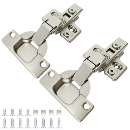 2-Pack Frameless Soft Close 40mm Cup Inset Cabinet Hinges - size: Inset