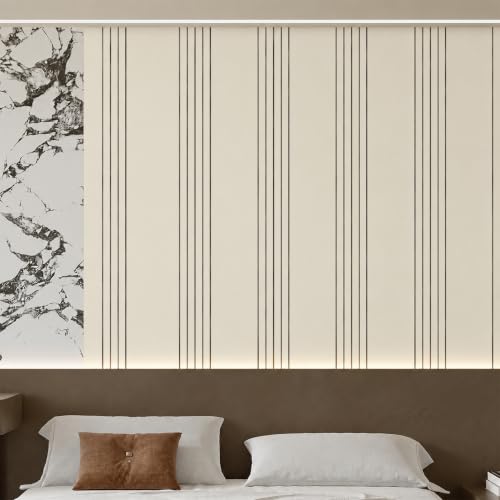 AMIGO Peel and Stick PVC Slat Wall Panel 118"x15.75" Self-Adhesive Thick Faux White Wood Grain Wallpaper Panel 3D Soundproof Wall Panels for Walls & Ceilings - color: White