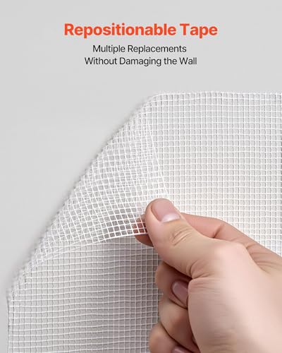 VEVOR Drywall Mesh Tape, 5.91 inch W x 98.43 ft L Self-Adhesive Fiberglass Drywall Joint Tape, 12 Rolls Dry Wall Patch for Easy Sheetrock Ceiling Crack Repair, to Achieve Smooth Even Wall Surface - color: White - 12-pack