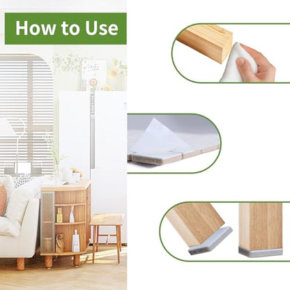Felt Furniture Pads for Hardwood Floors 48 PCS 1" Square, Beige - size: 48PCS 1 inch Square Beige