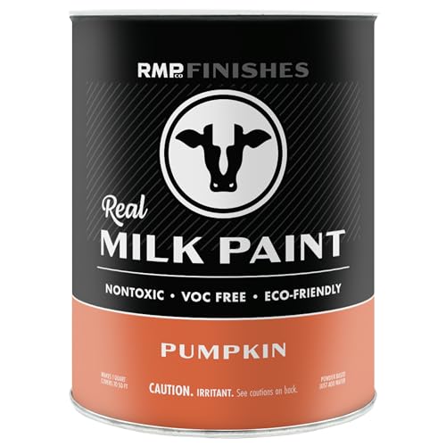 RMP Finishes Real Milk Paint Powder for Wood Furniture, Cabinets, Walls, Brick, and Stone, Matte Finish, Water-Based, Organic, Pumpkin, 1 Quart - color: Pumpkin, size: 32 Ounce (Pack of 1)