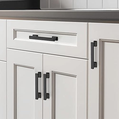 Matte Black Cabinet Pulls, 3-3/4 Inch (96mm), 20 Pack, Heavy Duty - color: Matte Black, size: 3-3/4" Hole Center
