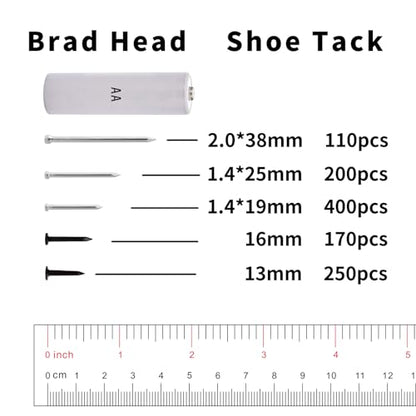 2510pcs Nail Assortment Kit for Hanging Pictures, Small Finishing Nails, Wall Pins - style: 2510pcs-11sizes