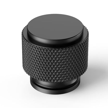 Matte Black Cabinet Knobs Round Drawer Pulls 10 Pack - color: Matte Black, size: Knob