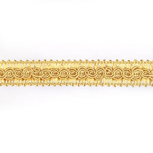 6.5 Yard Handmade Basic Trim,0.59" Diameter Gimp Braid-Gold - color: gold, size: 6.5