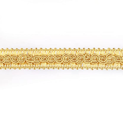 6.5 Yard Handmade Basic Trim,0.59" Diameter Gimp Braid-Gold - color: gold, size: 6.5