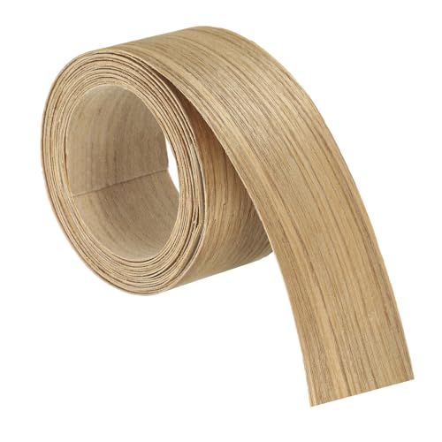 uxcell 2 Inch x 13ft Wood Veneer Edge Banding, Pre-Glued Flexible Ash Edging Strips, Iron on with Hot Melt Adhesive Wood Tape for Cabinet Repair and Furniture Restoration - size: 2 Inch x 13ft