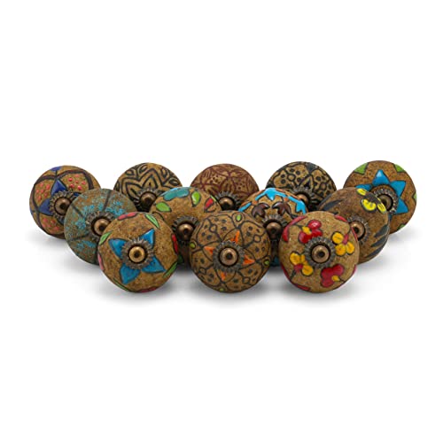 Drawer Knobs - Pack of 12 - color: Multicolor Dusty