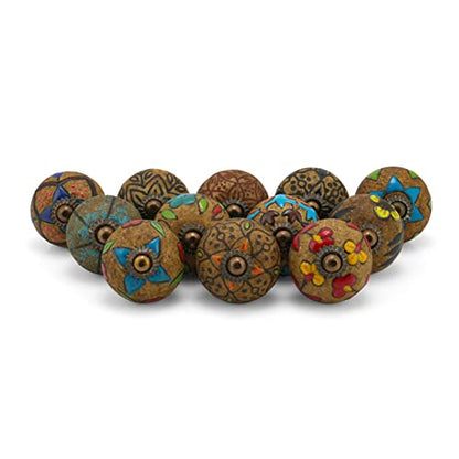 Drawer Knobs - Pack of 12 - color: Multicolor Dusty