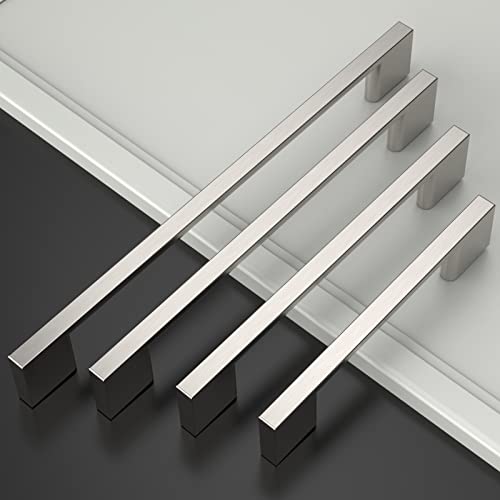 Amerdeco 10 Pack Brushed Satin Nickel Cabinet Pulls 6.3" - color: Brushed Satin Nickel, size: 6.3" hole center