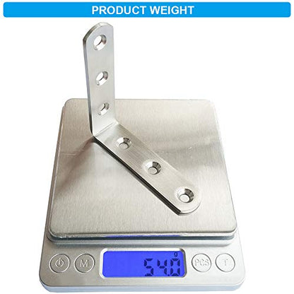 Stainless Steel Corner Bracket - 10 PCS Heavy Duty Right Angle Brackets for Wood Furniture and Metal Joints - 3 x 3 Inch - with Screw - size: 3 x 3 inch 10 pieces
