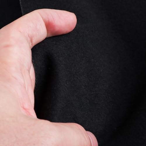 Faux Leather Sheet Fine Texture Surface One Yard Leather Fabric for DIY Crafting Thick Durable Synthetic Repholstery PU Leather Vinyl 36"x54" Upholstery Fabric Y-226 (Black, Cut by one Yard) - color: Black