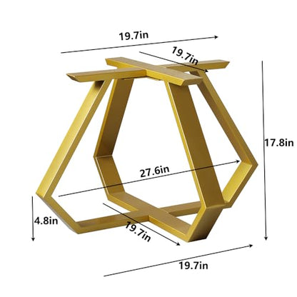 Coffee Table Legs 16 inch, Metal Table Legs Diamond Shape Black Industrial Modern Bench Chair Base Furniture Legs Desk Leg (Gold) - color: Gold