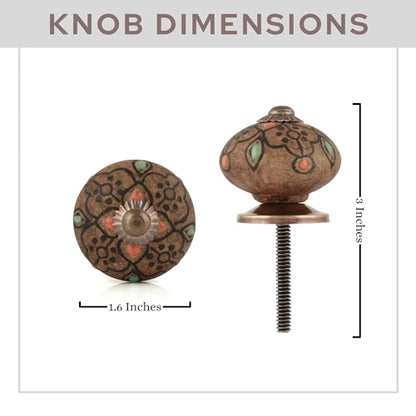 Drawer Knobs - Pack of 12 - color: Multicolor Dusty