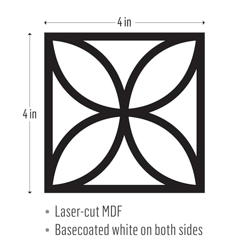 FolkArt Furniture Applique, Art Deco, 4.25" x 4.25", Perfect for DIY Home Décor Craft Projects, 70775 - size: 4.25" x 4.25", style: Art Deco