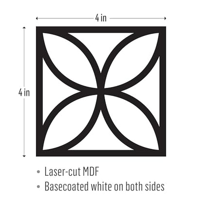FolkArt Furniture Applique, Art Deco, 4.25" x 4.25", Perfect for DIY Home Décor Craft Projects, 70775 - size: 4.25" x 4.25", style: Art Deco