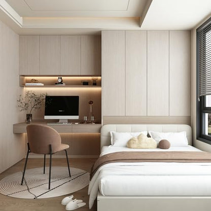 Off White Wood Wallpaper Peel and Stick Wood Grain Contact Paper 48"x118" - color: Beige, size: 48" x 118"