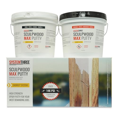 System Three SculpWood Max Putty Epoxy Wood Filler, 2 Gallon Kit - size: 2 Gallon