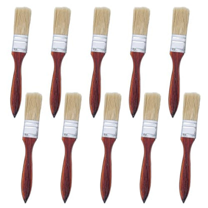 arricraft 10 Pcs Chalk Paint Brushes Set, Natural Bristle Paint Brush with Wood Handle for Painting, Stenciling, Waxing, Works with All Chalk Paints