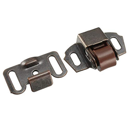 uxcell Retro Cabinet Wardrobe Door Single Roller Catch Ball Latches Hardware Copper Tone - size: 1 Piece