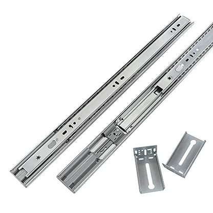 LONTAN 18 Inch Soft Close Drawer Slides with Rear Mounting Brackets 1 Pair - size: 18 Inch
