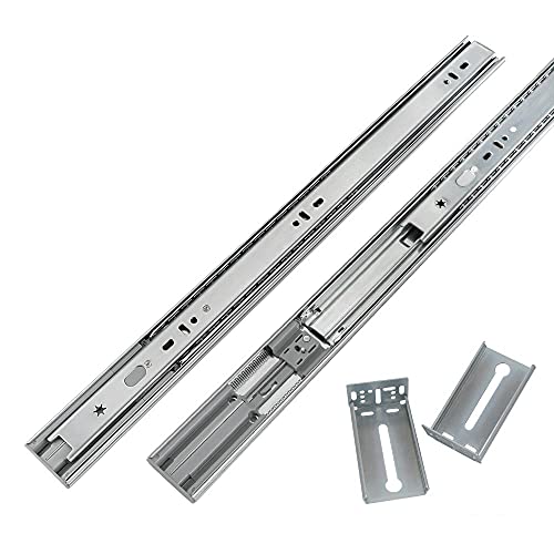 LONTAN 20 Inch Soft Close Drawer Slides with Rear Mounting Brackets 1 Pair - size: 20 Inch