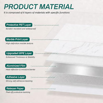 Peel and Stick White Wall Tiles for Backsplash 11.8" x 11.8", 12-Pack - color: White, size: 11.8" x 11.8" x 2.2mm