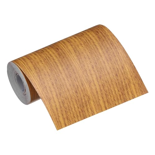 MECCANIXITY Wood Grain Repair Tape, 4 Inch x 16 Feet Self Adhesive Wood Grain Tape Multi-Purpose Wallpaper Border Trim for Furniture Floors Windows Doors Tables Home, Border Flower - color: Border Flower, size: 4 Inch x 16 Feet