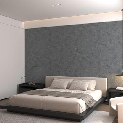3yecao Grey Concrete Wallpaper Peel and Stick Gray Concrete Contact Paper - color: Light Blue Grey, size: 31" x 157"