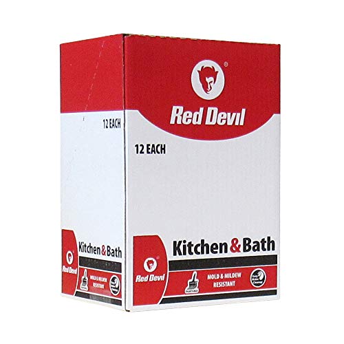 Red Devil 0406 Duraguard Kitchen & Bath Siliconized Acrylic Caulk, 10.1 oz., White, 12 Pack, Made in USA - color: White, size: 10.1 oz., style: 12 - Pack