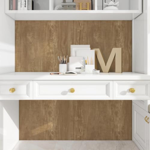 CAX Brown Wood Grain Contact Paper Peel and Stick Wallpaper Kitchen Counter - color: Brown, size: 17.3" x 78"