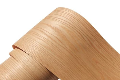 Red Oak Thin Wood Veneer Sheets (Figured Grain)- 7.5 Inch Wide x 98 Inch Long, Natural Wood for Furniture, Cabinets, and DIY Crafts