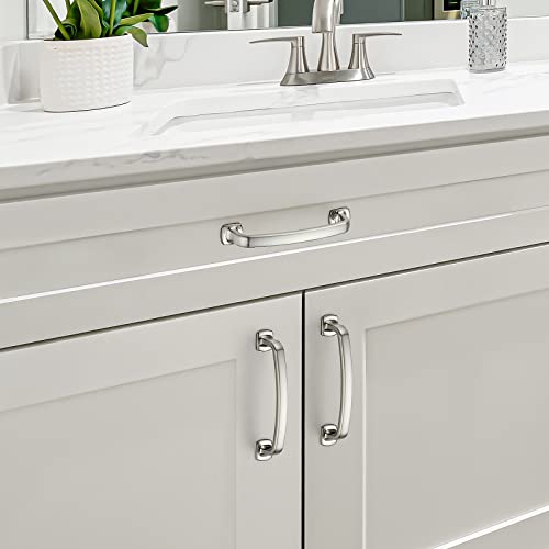 Ravinte Arch Cabinet Pulls 3-3/4in 10 Pack Brushed Nickel Cabinet Handles - color: Brushed Nickel, size: 3-3/4 inch hole center