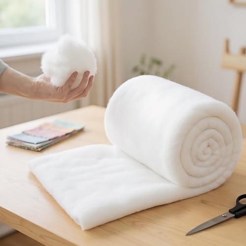 Upholstery Batting, Dacron Polyester Cushion Wrap for Foam Padding, Cushions & DIY Upholstery Projects (36" Wide × 5 Yards)