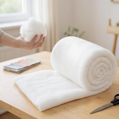 Upholstery Batting, Dacron Polyester Cushion Wrap for Foam Padding, Cushions & DIY Upholstery Projects (36" Wide × 5 Yards)
