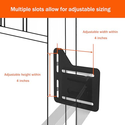 Ertuohg 2Pcs Bed Frame Brackets for Headboard, Headboard Adapter Kit, Bed Frame Adapter/Connector Plate, Adjustable Headboard Attachment for Metal Bed Frame