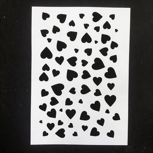 TIAMECH A4 Reusable Love Heart Stencil for Painting - color: Love Heart