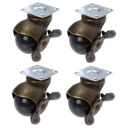 YARNOW Furniture Caster Wheels Brake Feature 4 Casters