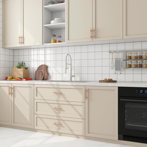 FunStick 16"x240" Taupe Beige Peel and Stick Wallpaper for Kitchen Wallpaper Waterproof Tan Beige Tones Cabinet Contact Paper Peel and Stick Removable Wall Paper for Bathroom Farmhouse Desk Shelves - color: Light Beige, size: 15.8" x 240"