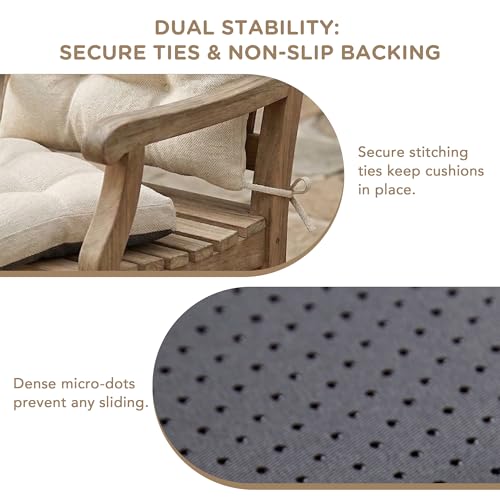Codi Rocking Chair Cushions Indoor, Water-Resistant, Beige 1 Pack - color: Beige, size: 18"x18"/18"x22" - Standard 1PK