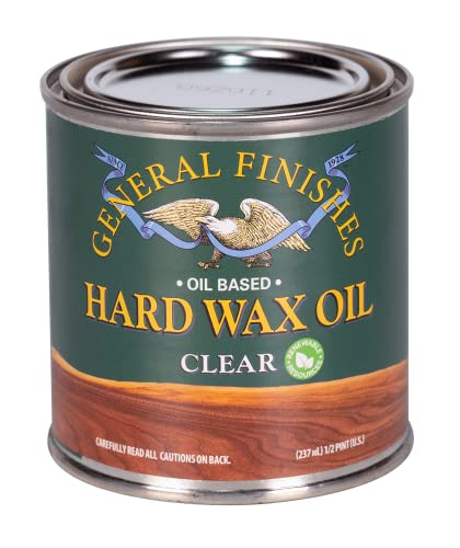 General Finishes Hard Wax Oil, 1/2 Pint, Clear - color: Clear, size: 1/2 Pint