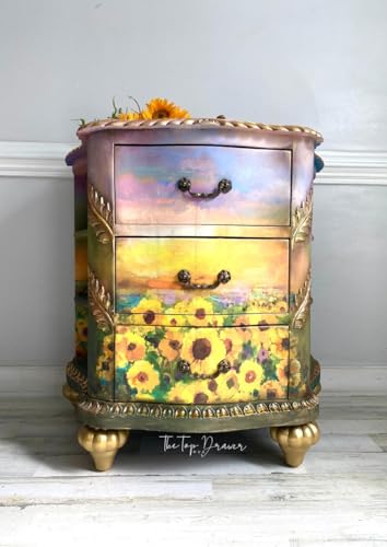 Dixie Belle A1 Rice Decoupage Paper - Sunflower Sunset - 23.39"" x 33.11"" - size: Sunny Daze