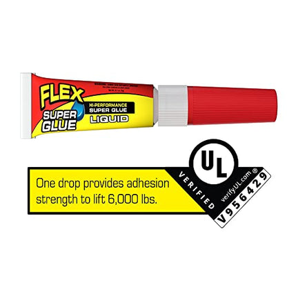 Flex Super Glue Liquid Instant Bond Adhesive, Clear, 2 x 3g Tubes, 1-Pack - size: 1-Pack, style: 1 - Pack