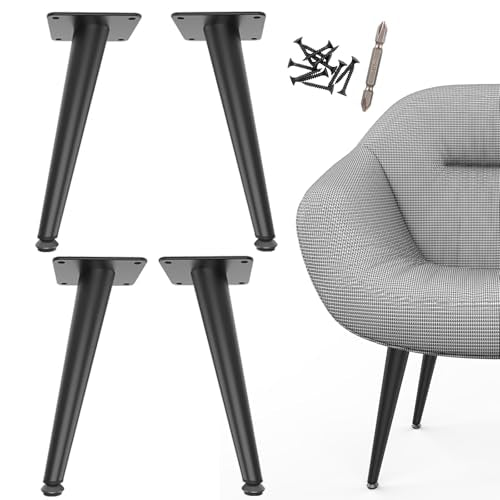 12 inch Furniture Legs, Metal Stool Legs for Furniture Set of 4 - size: 12 Inch | 30.5cm