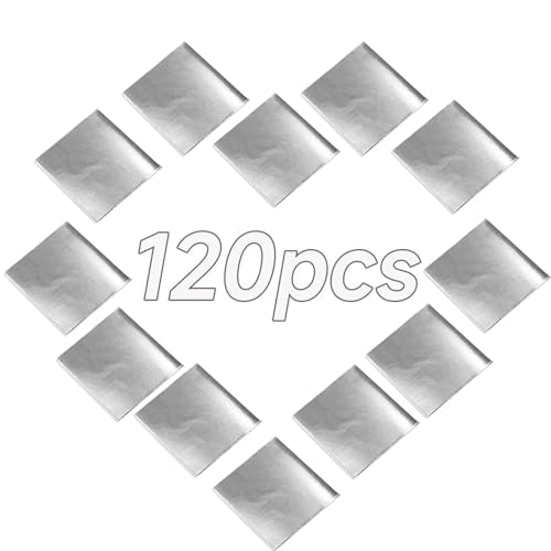 Silver Leaf Sheets, 120 Sheets for Resin Art and Crafts - color: Silver
