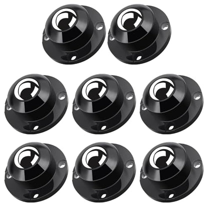 TRVL FIELDER Self Adhesive Furniture Wheels 1 Inch Low Profile Casters 8Pcs - color: BLACK, size: Y1