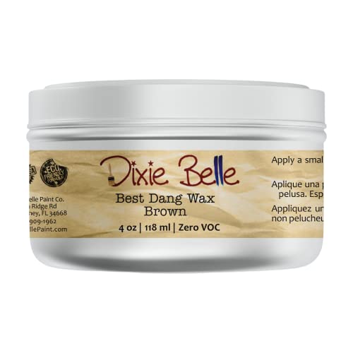 Dixie Belle Paint Company - Best Dang Furniture Wax - Brown (4oz) - color: Brown, size: 4 Ounce (Pack of 1)