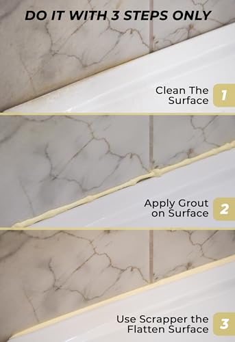 Magic Chems Grout Repair Kit, Cream, Fast Drying Sealer, 8.8 oz - color: Cream, size: 1 Pack
